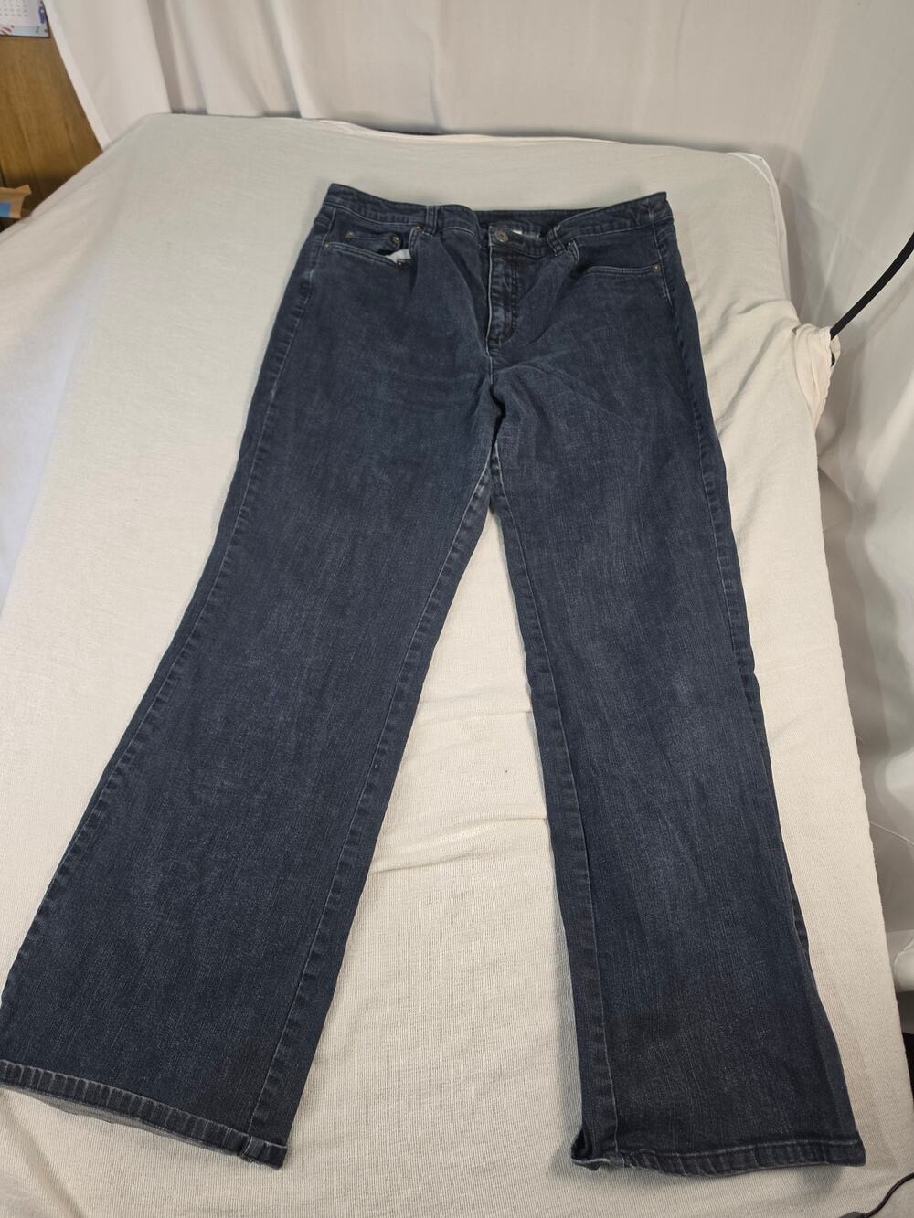 Talbots Womens Size 14 Stretch Denim Jeans Mid Rise Boot Cut